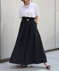 【Water-Repellent】Belt set Flared Skirt
