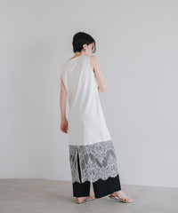 【Layerable】Lace Layered Sleeveless Onepiece
