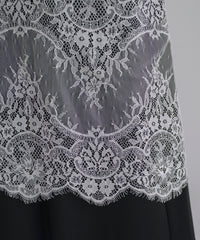 【Layerable】Lace Layered Sleeveless Onepiece