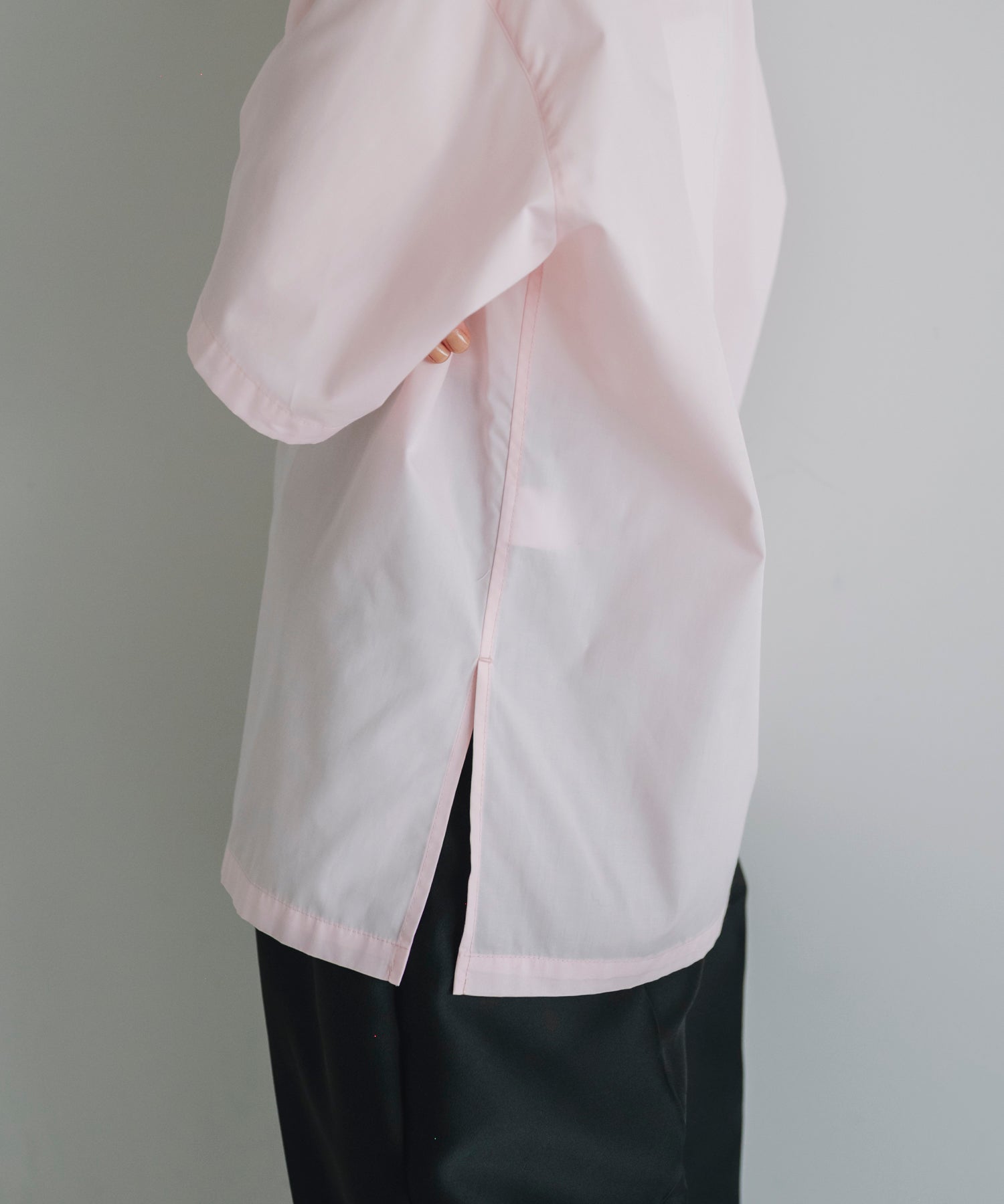 【Assorted Fabrics】Relaxed Boxy Half-Sleeve Shirt