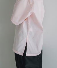 【Assorted Fabrics】Relaxed Boxy Half-Sleeve Shirt