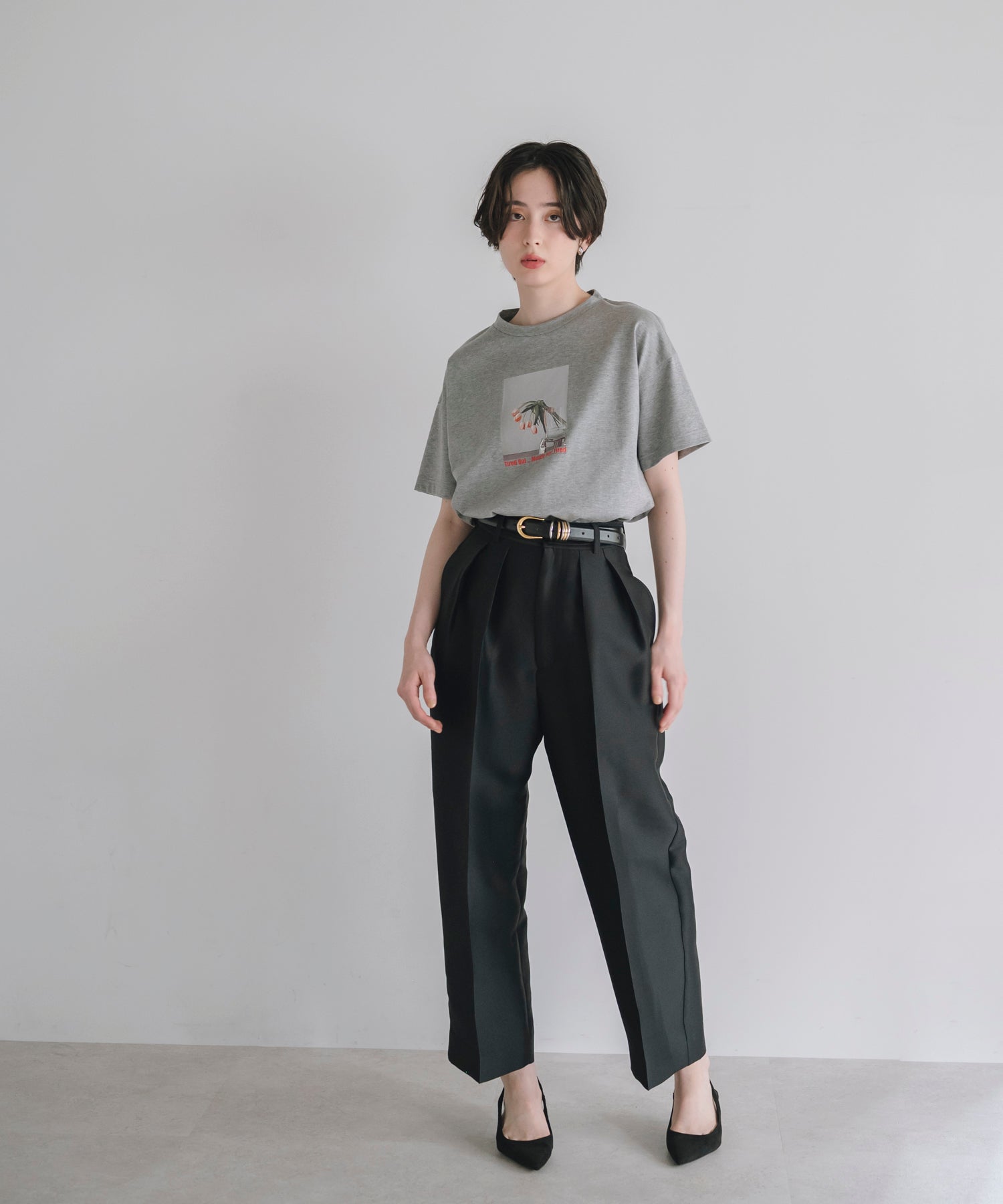 【Cool-Touch】KUTAKUTA Tulip Relaxed Tee