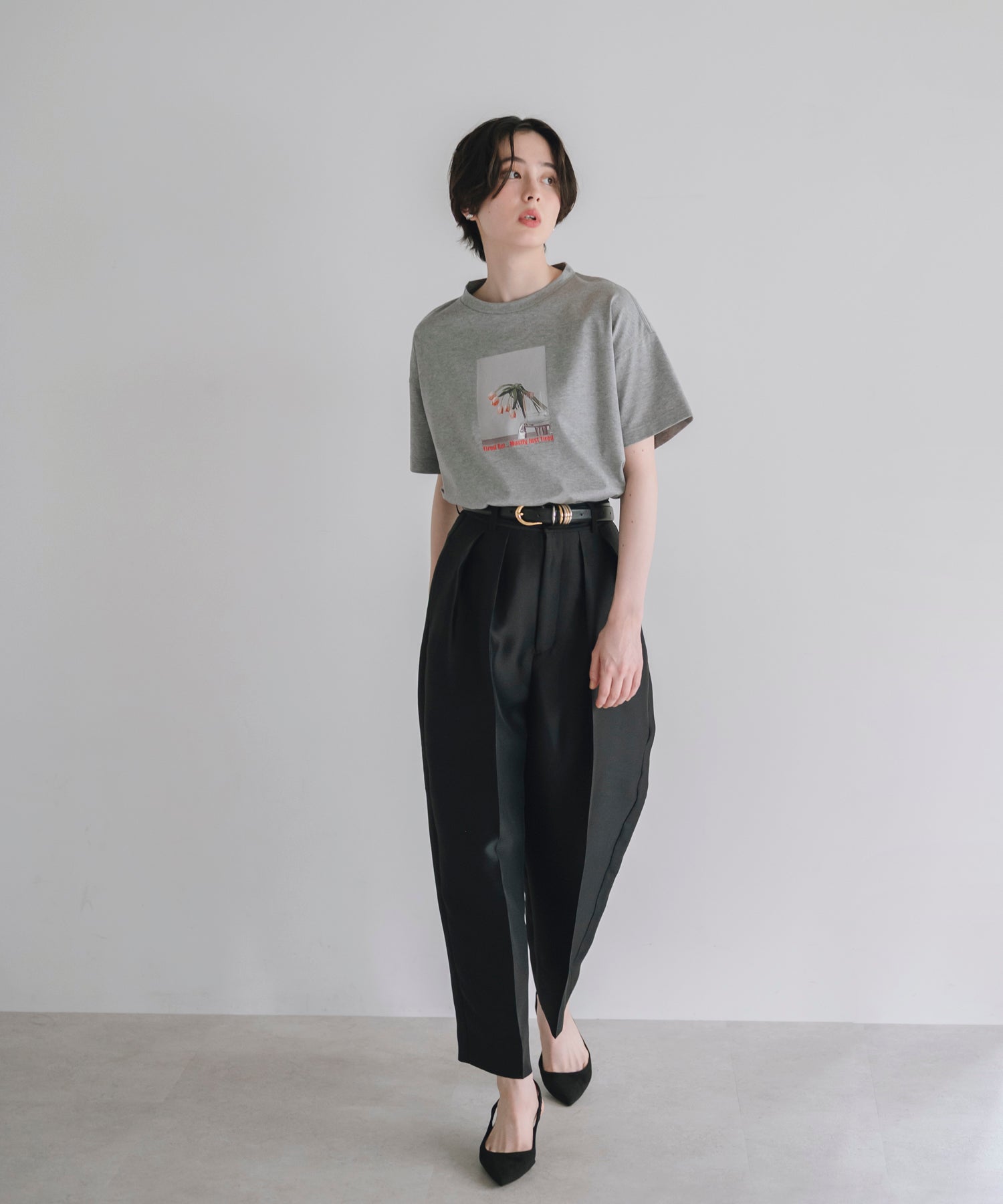 【Cool-Touch】KUTAKUTA Tulip Relaxed Tee
