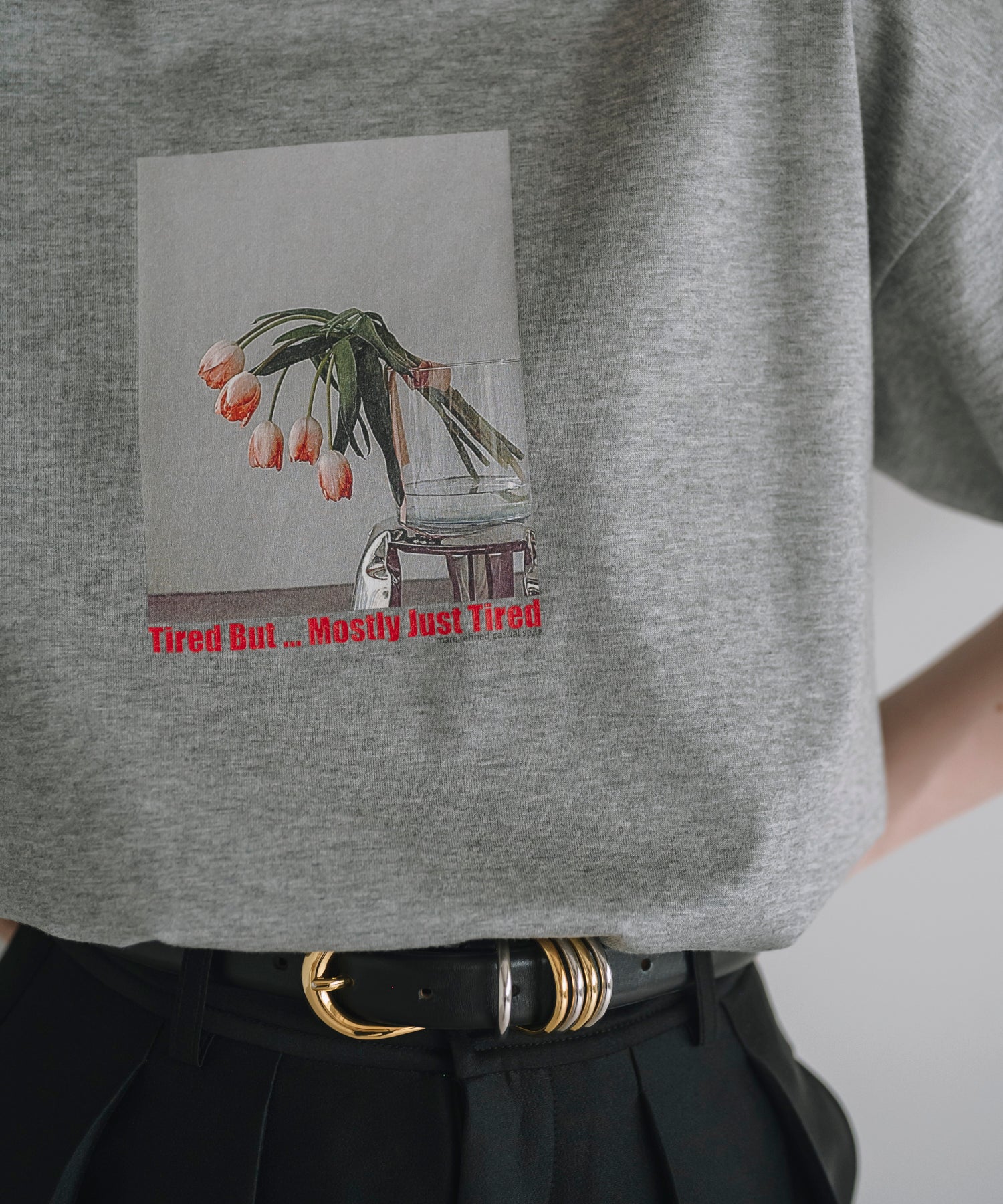 【Cool-Touch】KUTAKUTA Tulip Relaxed Tee