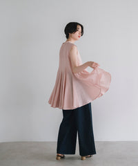 【Easy-Care】A-Line Peplum Tunic