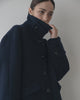 【Premium Texture】2Way Stand Collar Long Coat