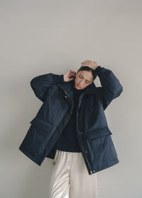 【Multi-Pocket】Stand Collar Blouson