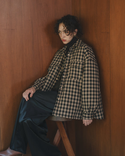 【Assorted Fabrics】Oversize Shirt Jacket