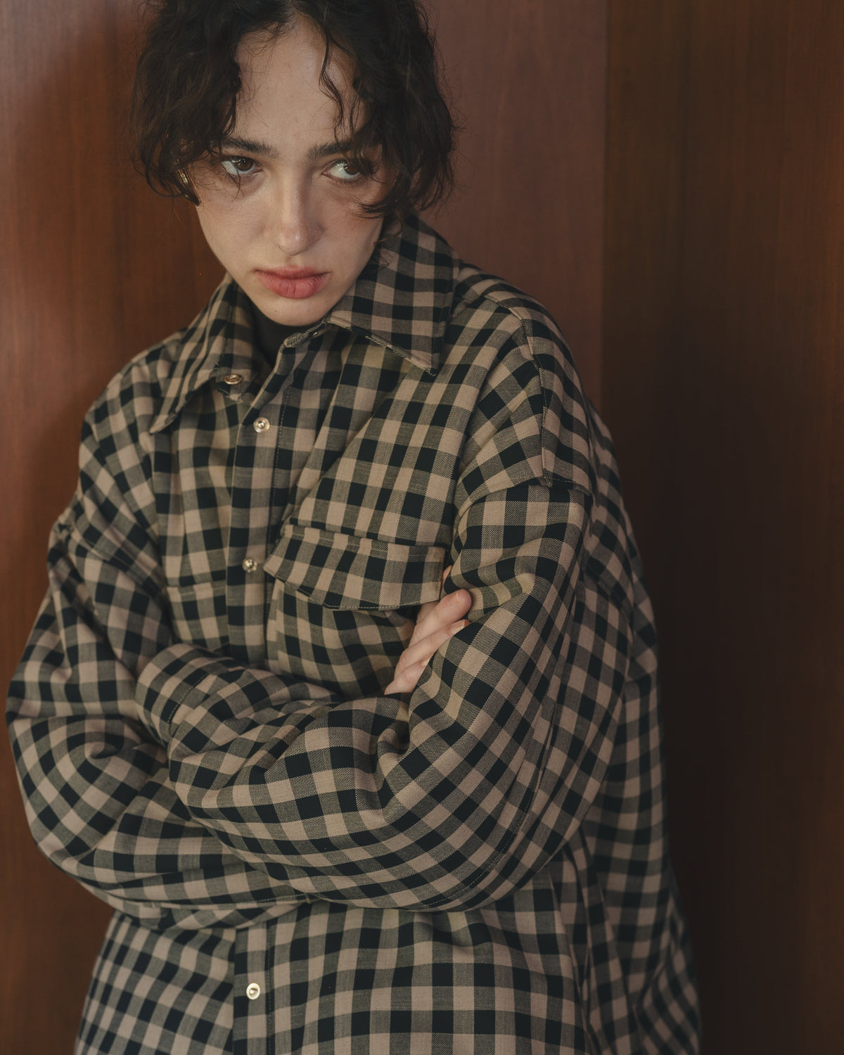 【Assorted Fabrics】Oversize Shirt Jacket