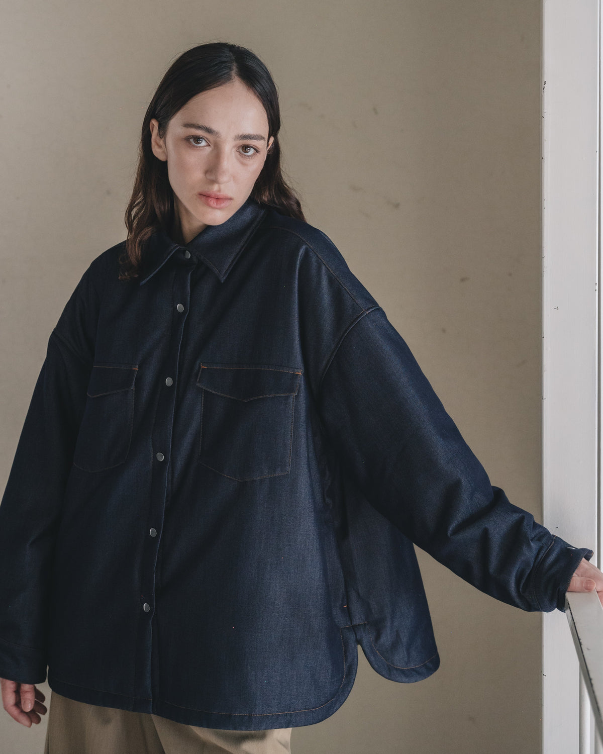 【Assorted Fabrics】Oversize Shirt Jacket