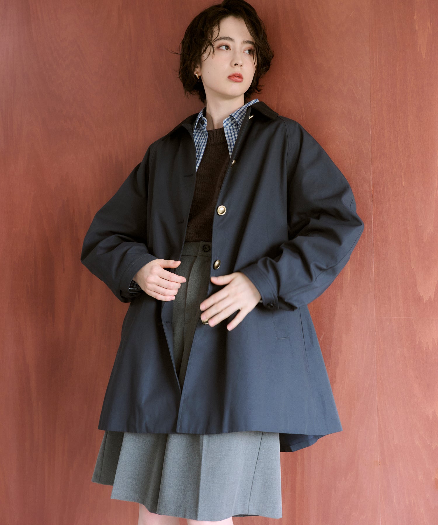 【Pre-Order】【Versatile】Traditional Corduroy Collar Aline Coat