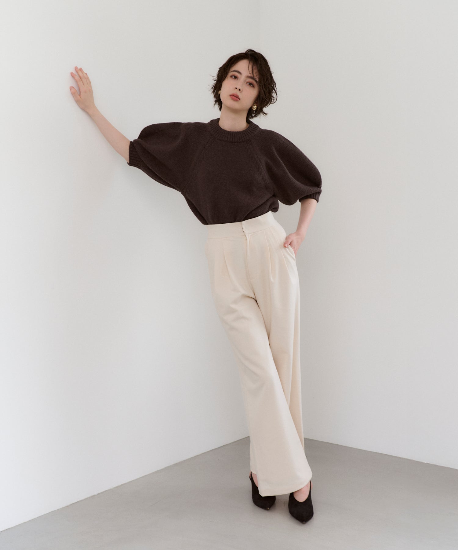 【Adjustable Size】Buckle Straight Slacks