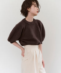 【Anti-Pilling】Wool Mix Half Sleeve Knit