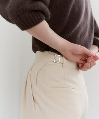 【Adjustable Size】Buckle Straight Slacks