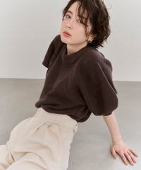 【Anti-Pilling】Wool Mix Half Sleeve Knit