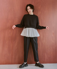 【Layerable】Short Side Slit Knit