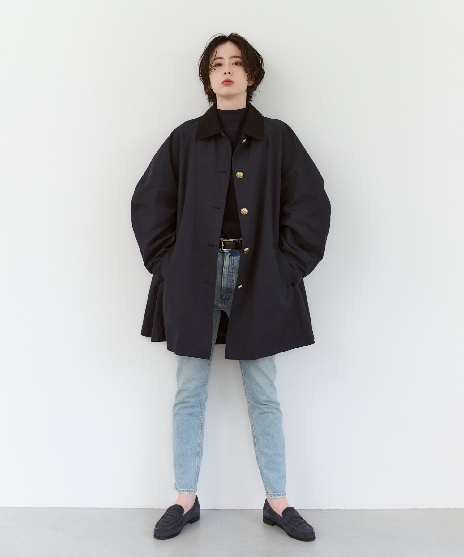 【Pre-Order】【Versatile】Traditional Corduroy Collar Aline Coat