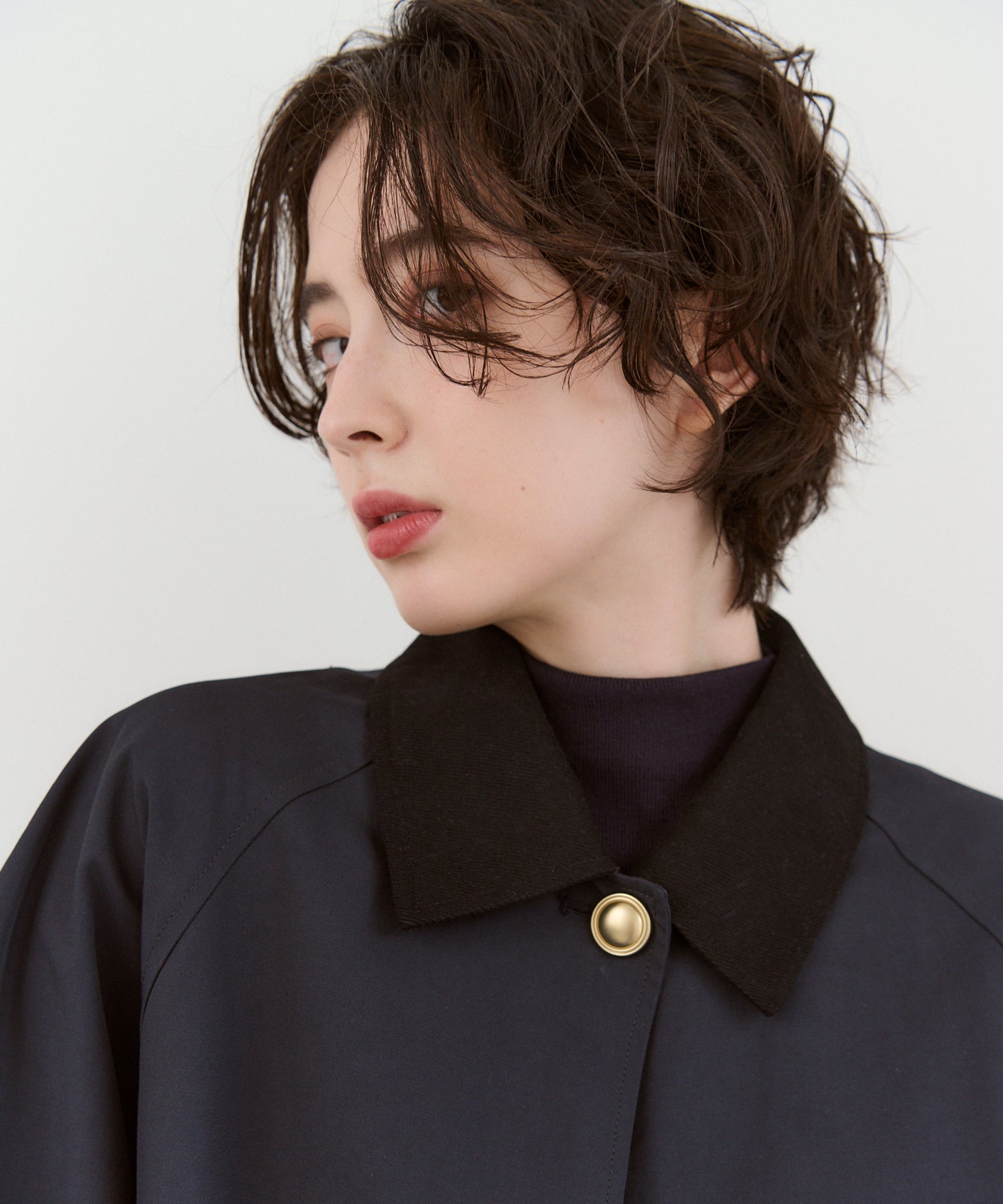 Versatile】Traditional Corduroy Collar Aline Coat – maré