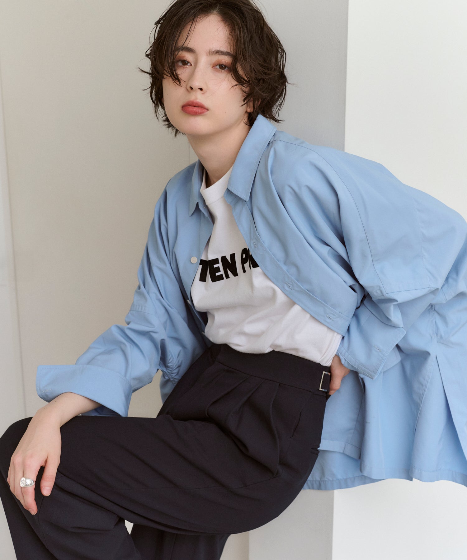 【Adjustable Size】Buckle Straight Slacks
