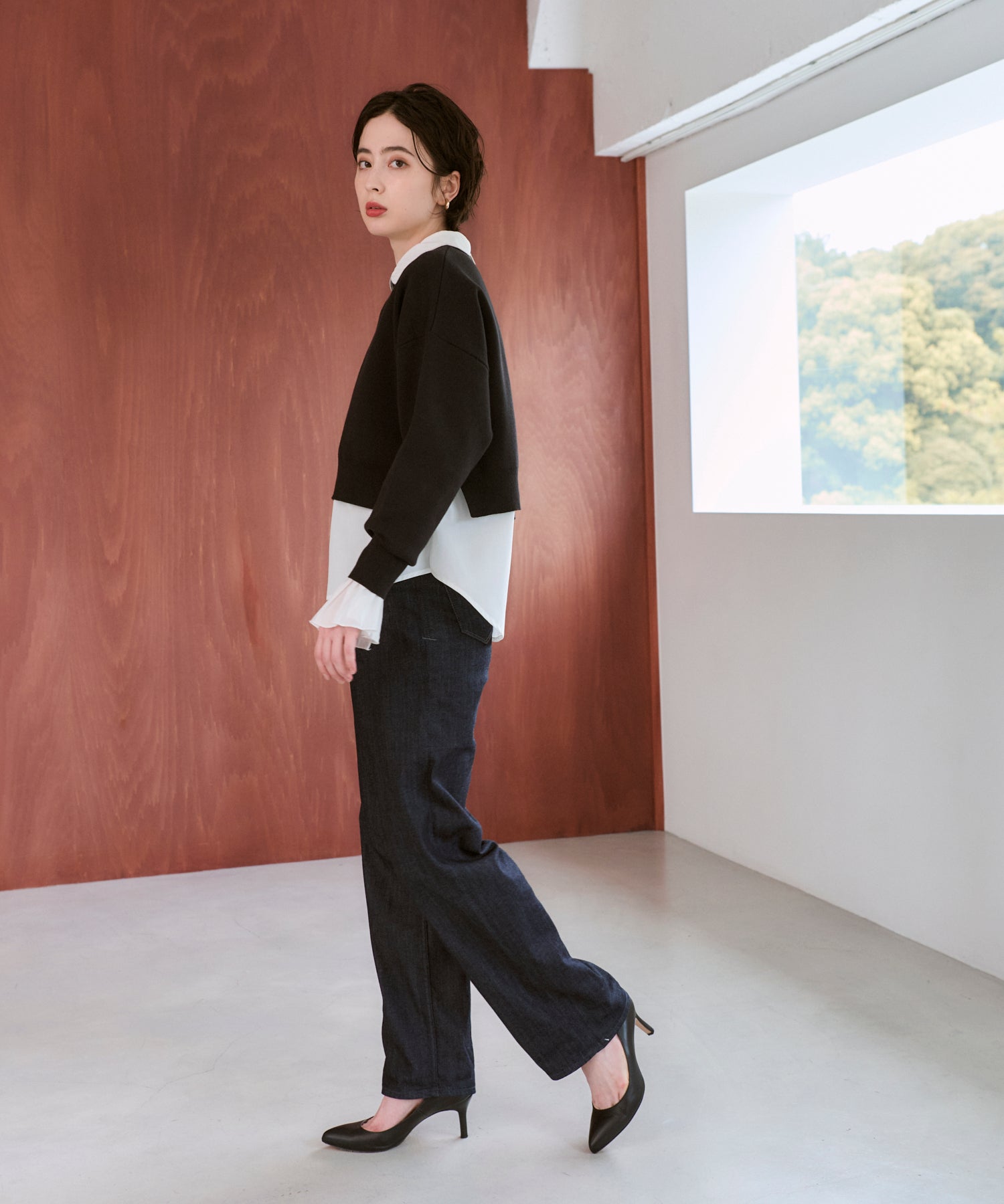 Wrinkle Prevention】Scallop Collar Blouse – maré（マレ）オンライン