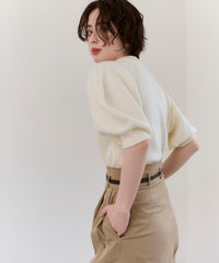 【Anti-Pilling】Wool Mix Half Sleeve Knit