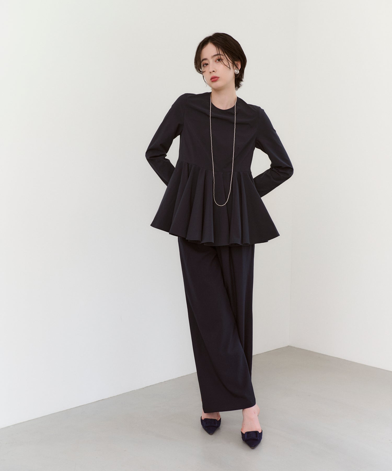 Water-Repellent】Basic Peplum Blouse – maré（マレ）オンラインストア