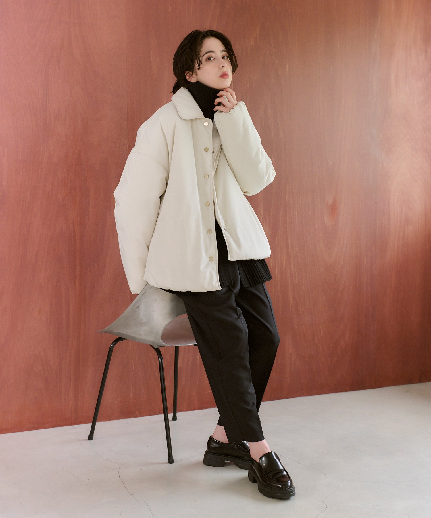 mare撥水性 ミドルアラインブルゾン アイボリー Water Repellent】Middle Aline Blouson – maré（マレ）オンラインストア