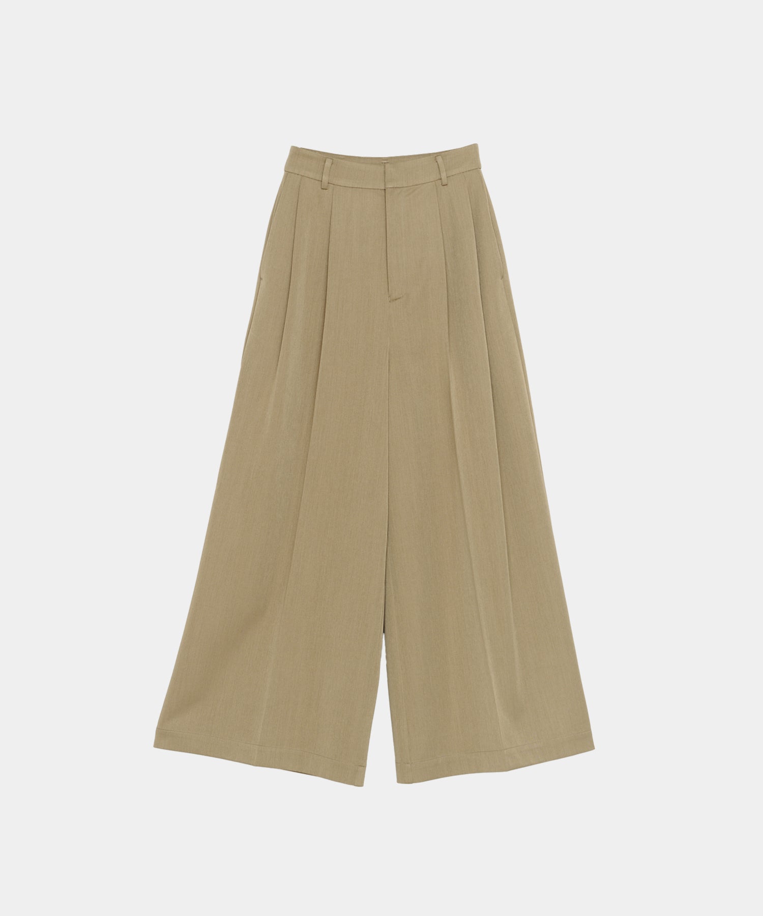 【Wrinkle Prevention】Comfort Line Wide Tuck Pants