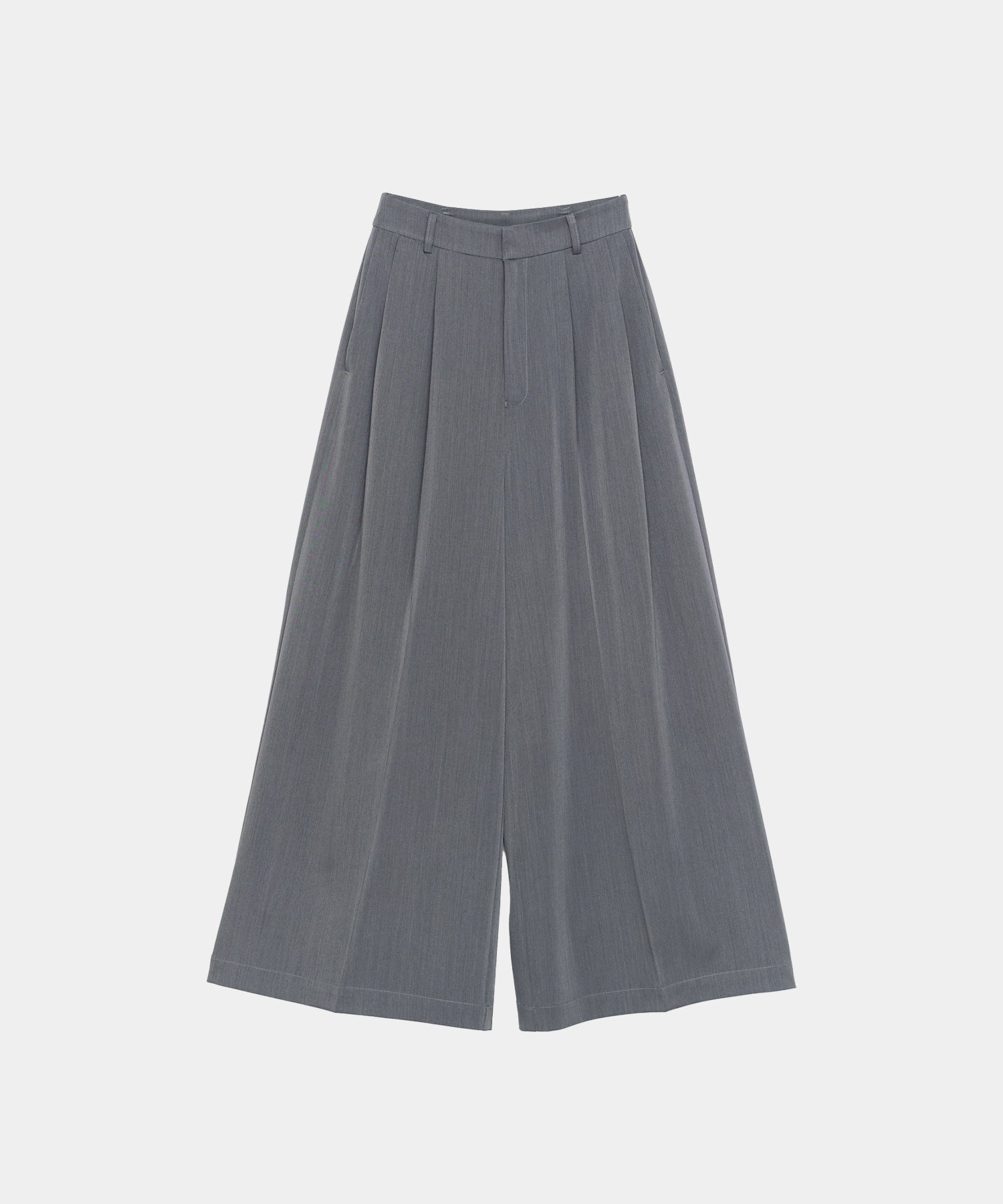【Wrinkle Prevention】Comfort Line Wide Tuck Pants