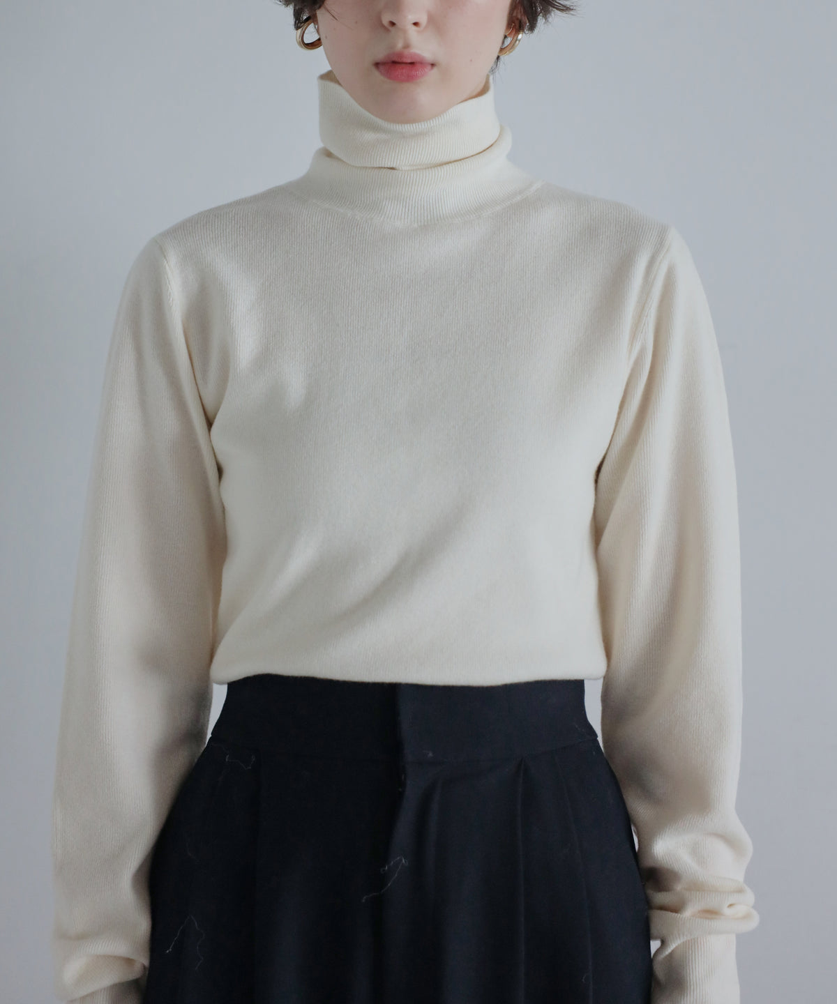 【Superfine Merino Wool】Minimal Turtleneck Knit