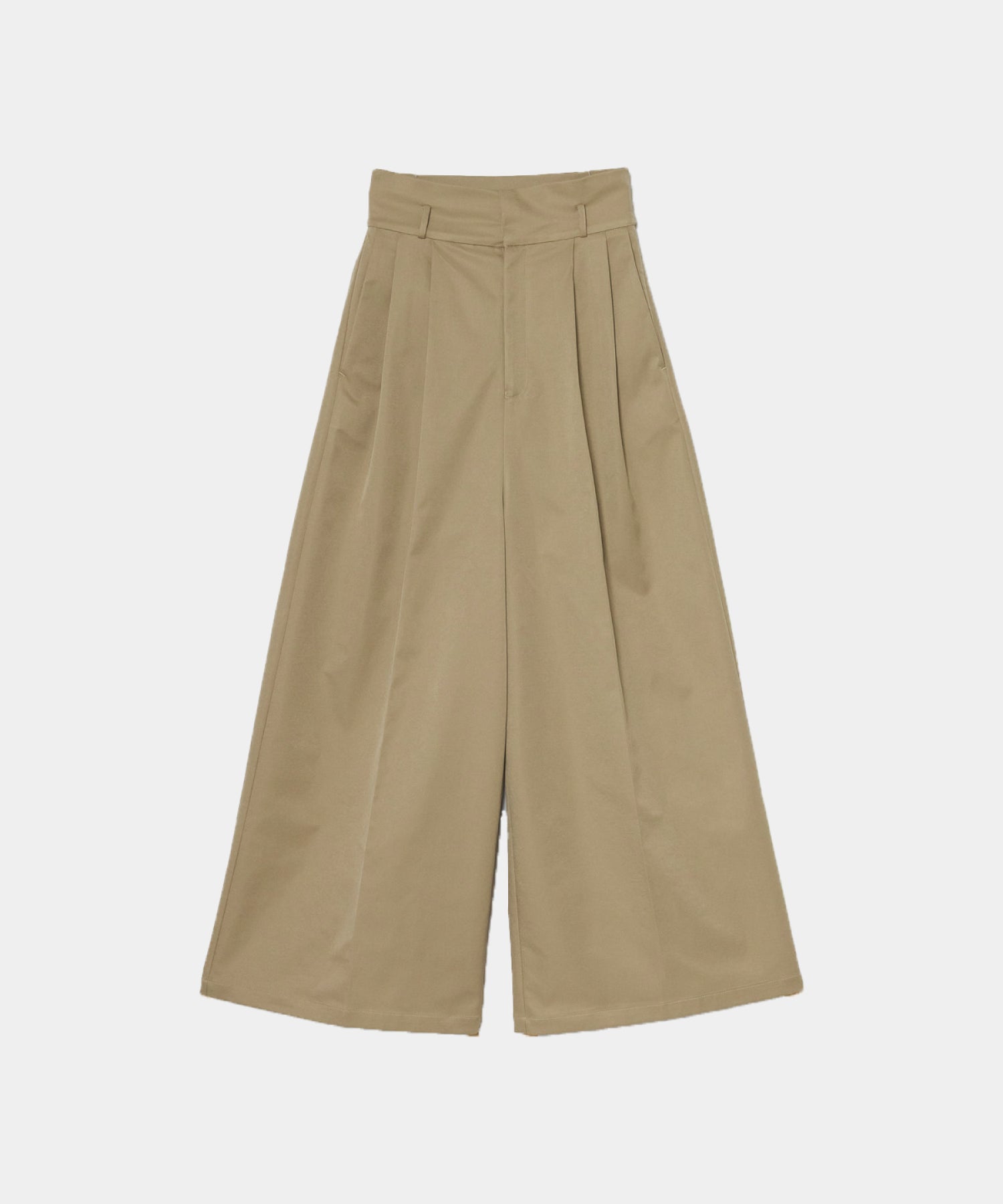 【Wrinkle Prevention】High Waist  Ｗide Pants