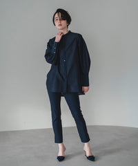 【Wrinkle Prevention】Lace Docking Blouse