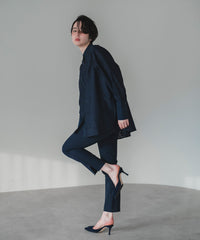 【Wrinkle Prevention】Lace Docking Blouse