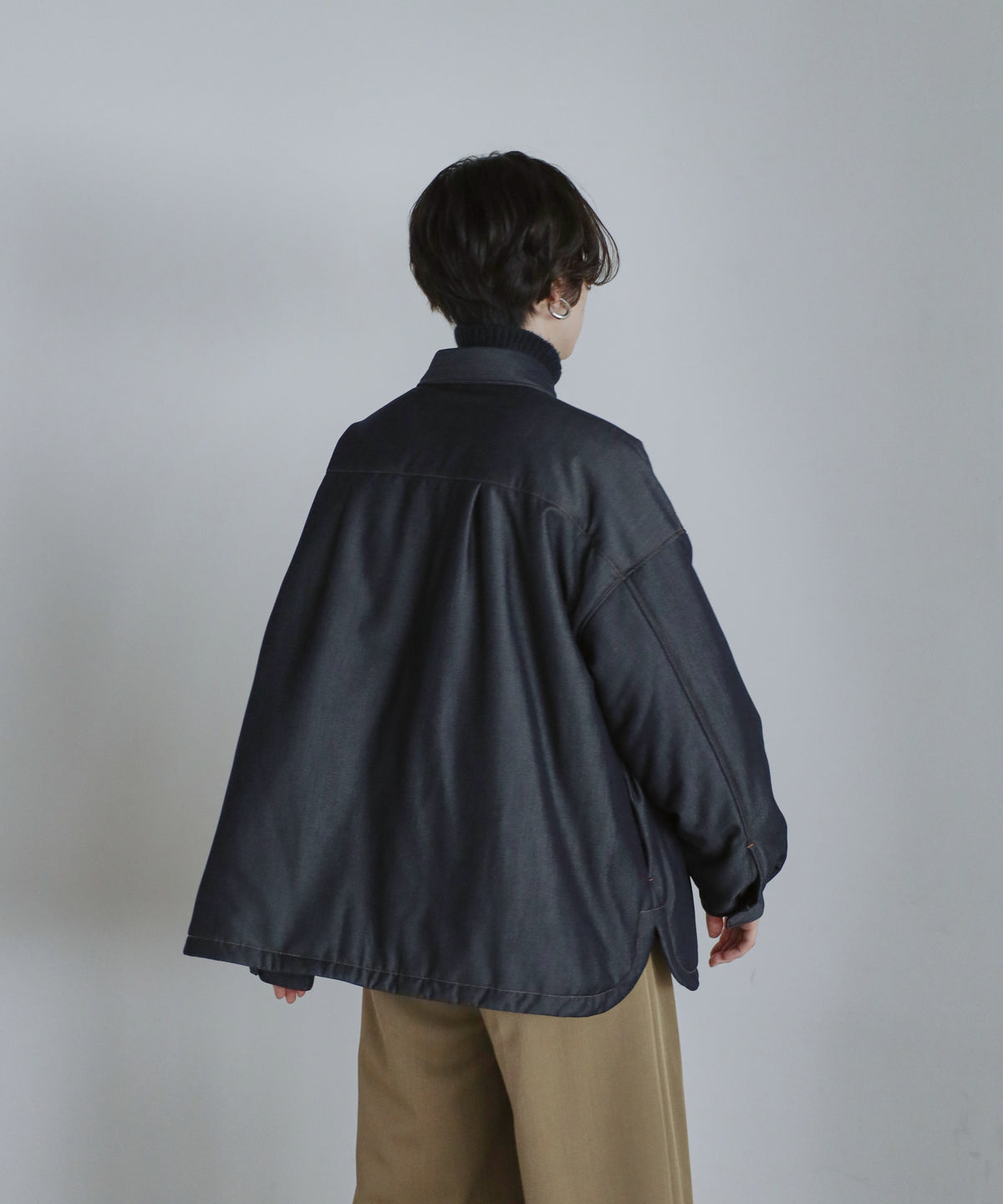 【Assorted Fabrics】Oversize Shirt Jacket