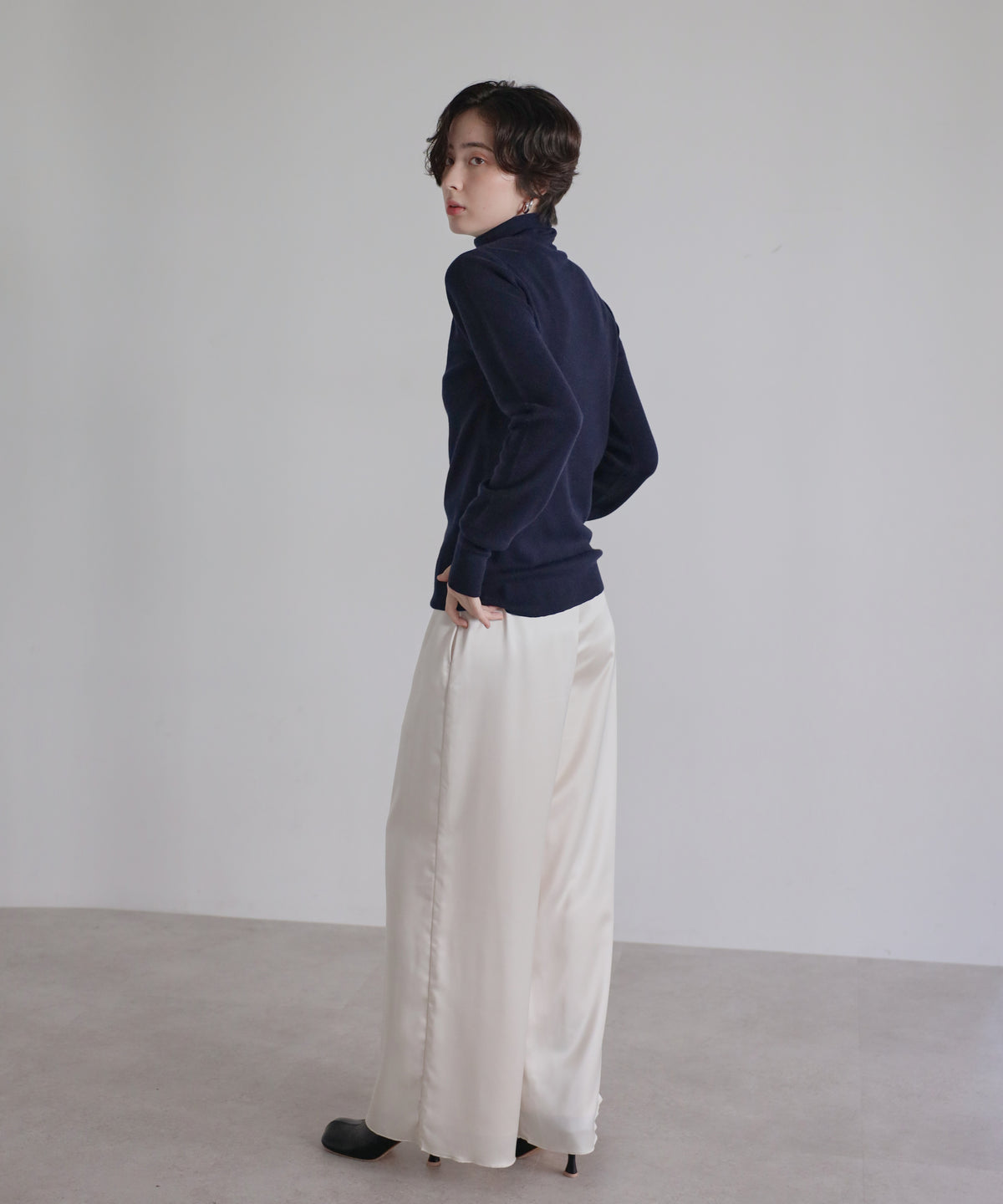 【Superfine Merino Wool】Minimal Turtleneck Knit