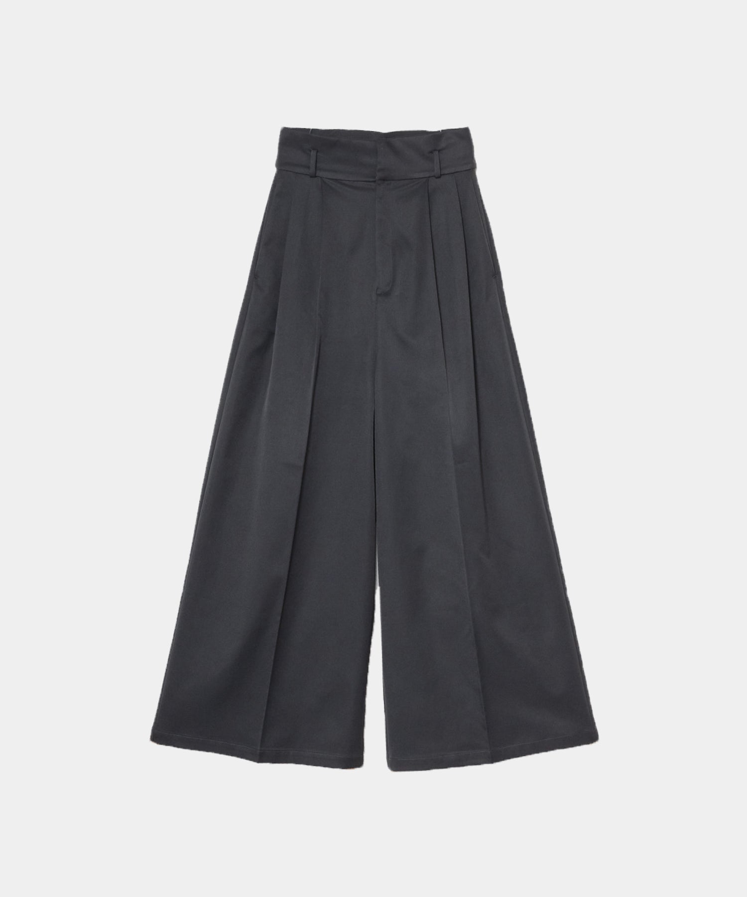 【Wrinkle Prevention】High Waist  Ｗide Pants