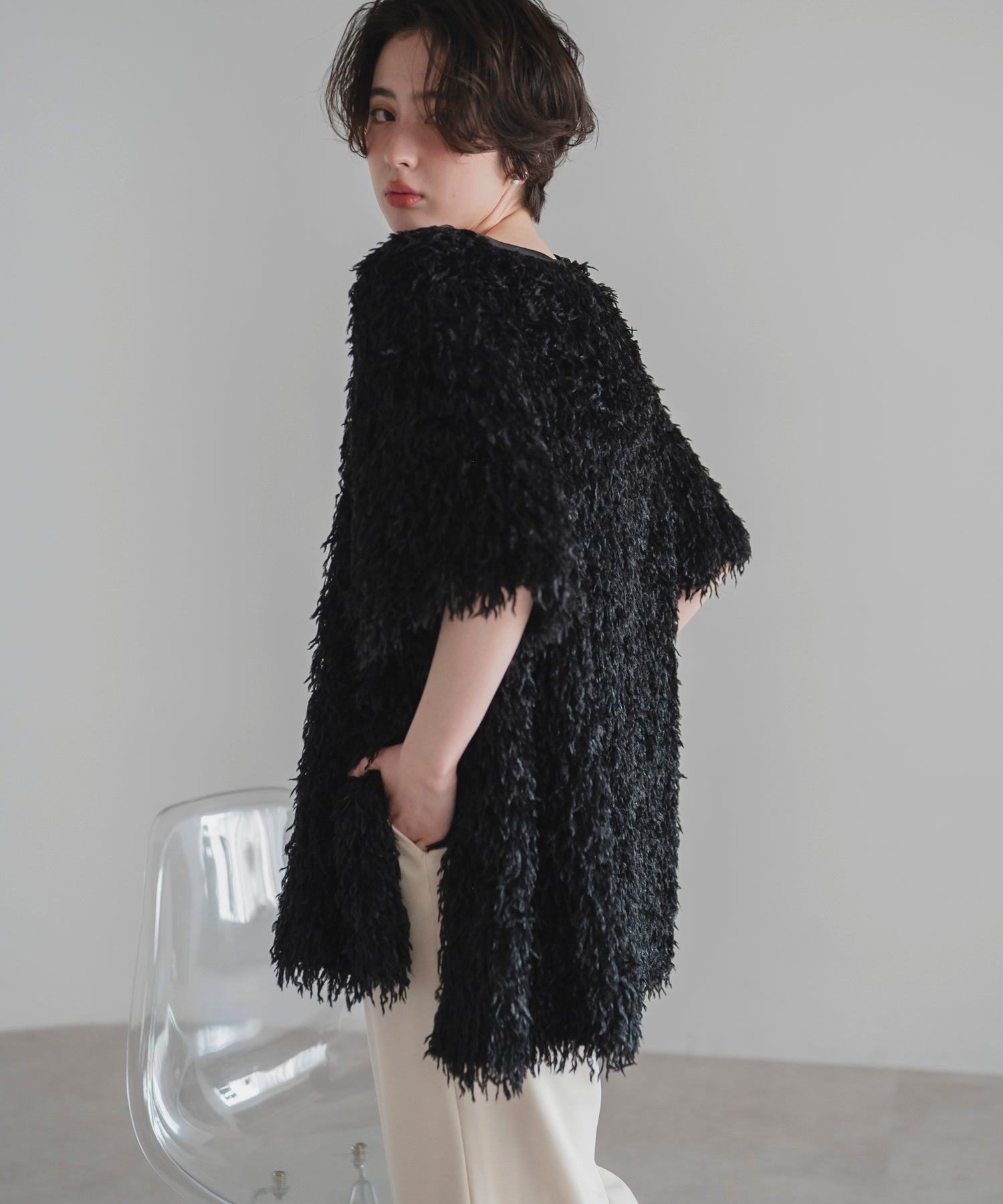 【Soft-Touch】Feather Like Over Tshirts