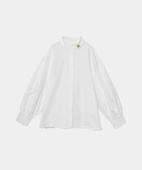 Gold Button Volume Sleeve Blouse