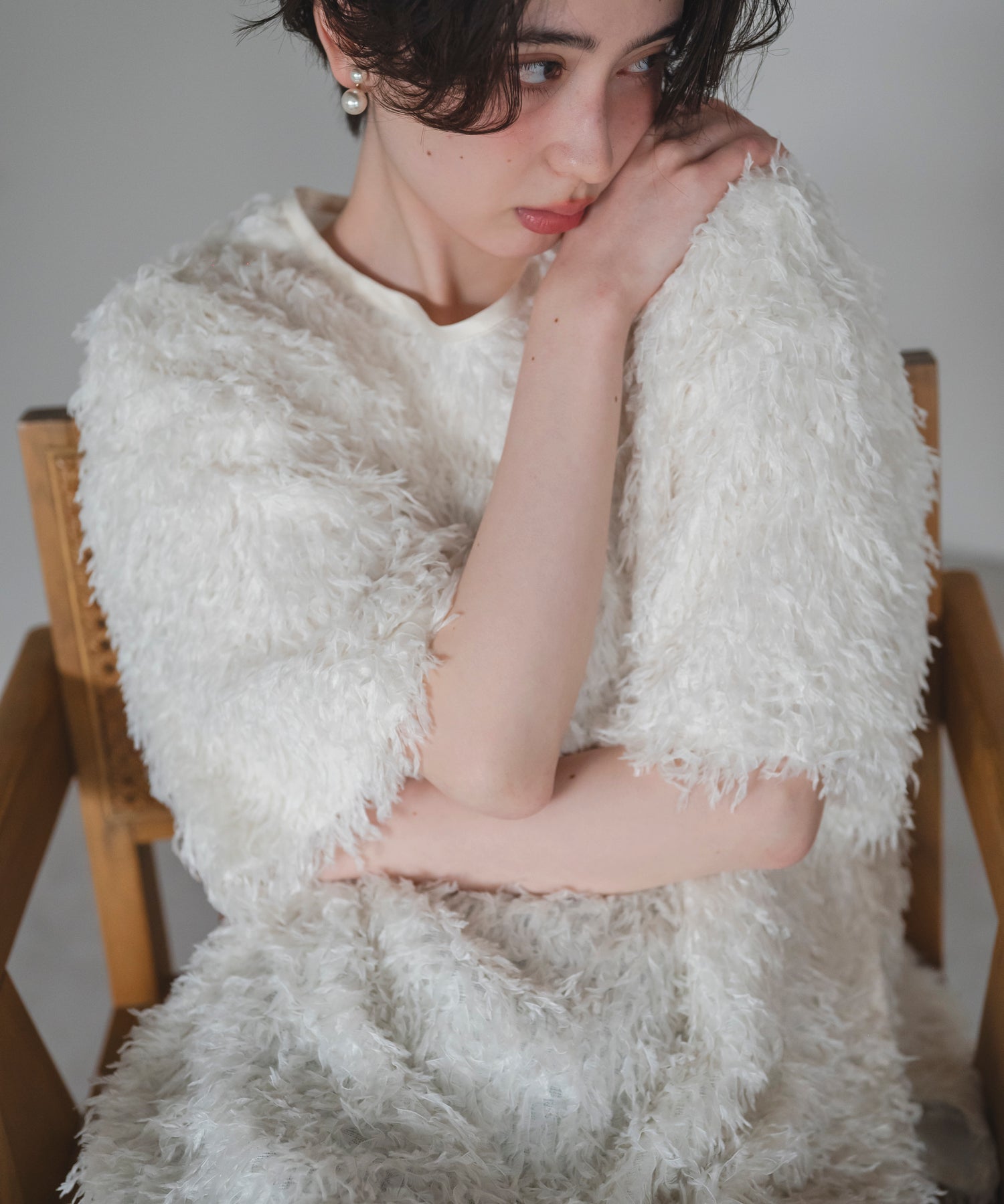 【Soft-Touch】Feather Like Over Tshirts