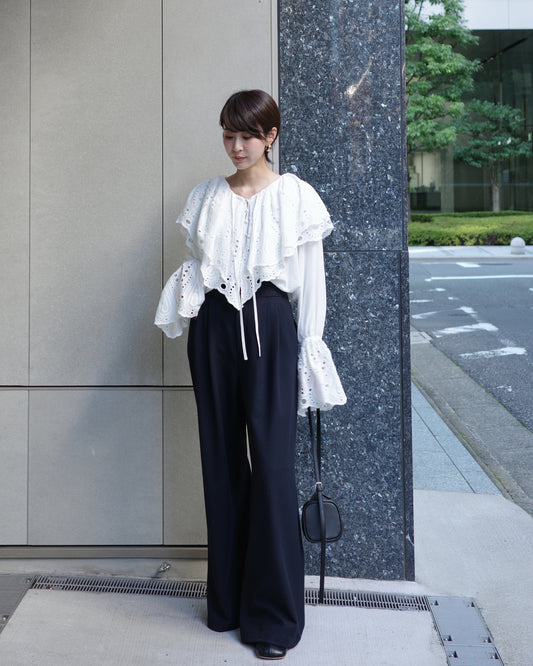 【Vintage Romantic】Eyelet Cutwork Lace Blouse