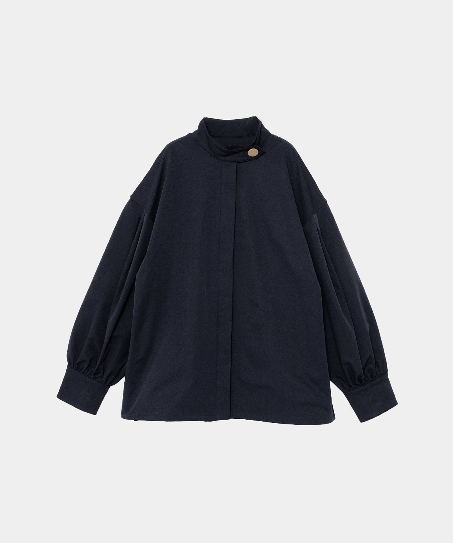 Gold Button Volume Sleeve Blouse