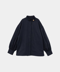 Gold Button Volume Sleeve Blouse