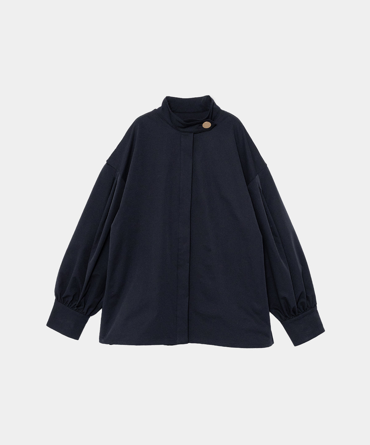 Gold Button Volume Sleeve Blouse