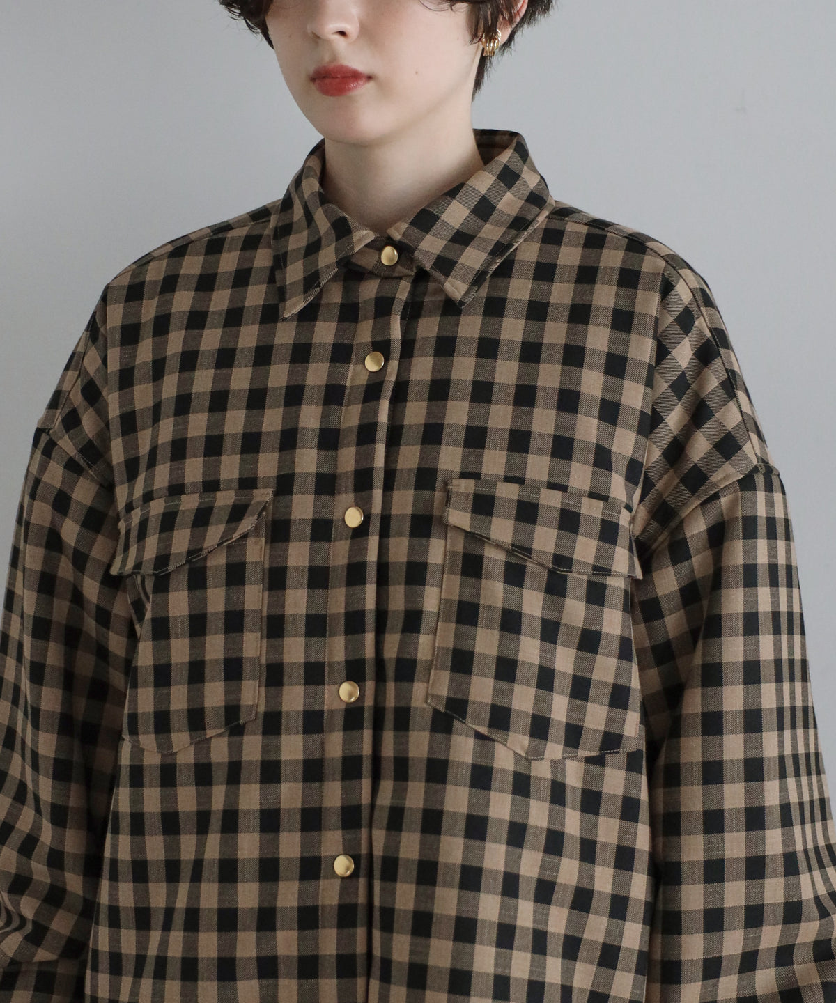 【Assorted Fabrics】Oversize Shirt Jacket