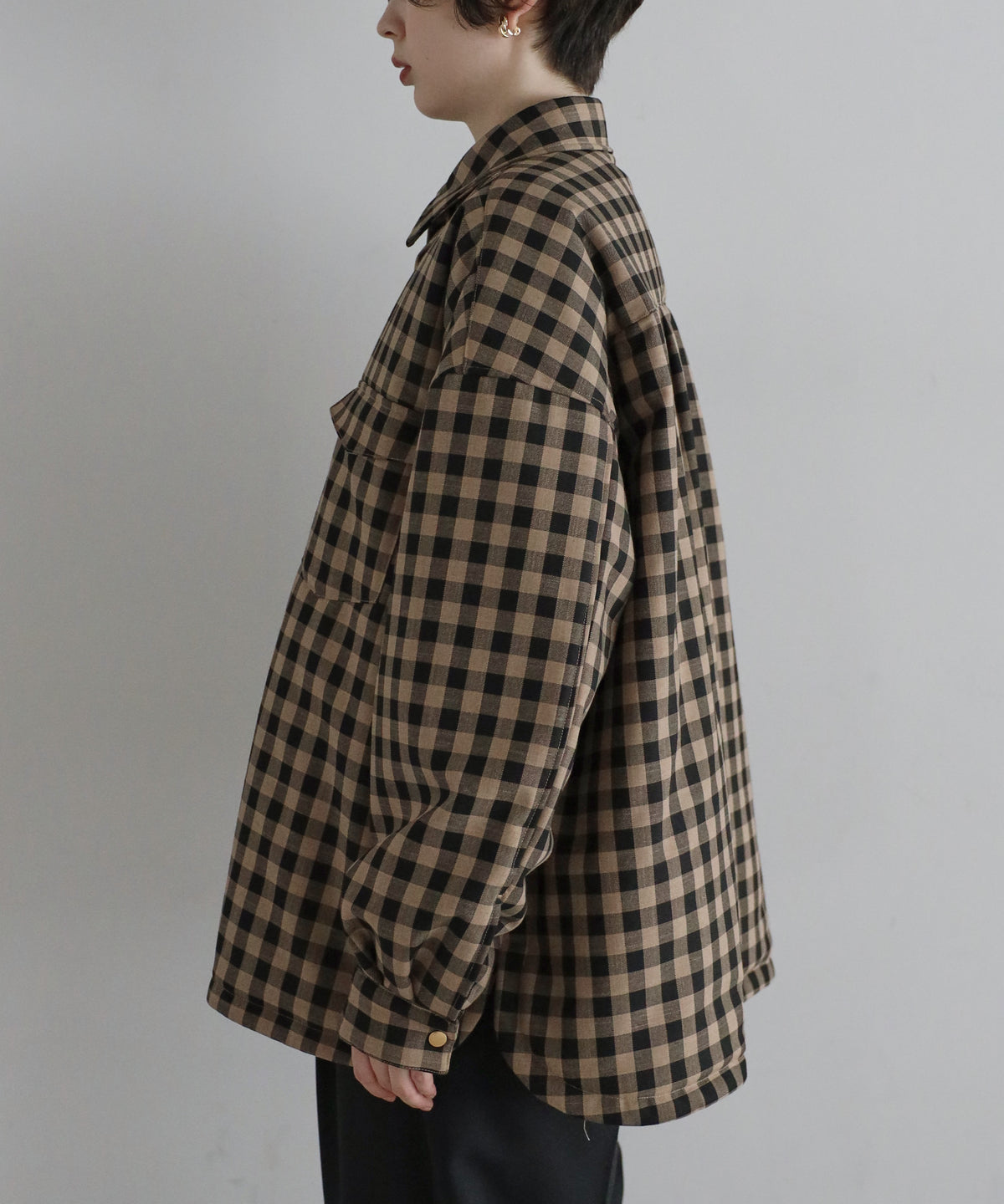 【Assorted Fabrics】Oversize Shirt Jacket