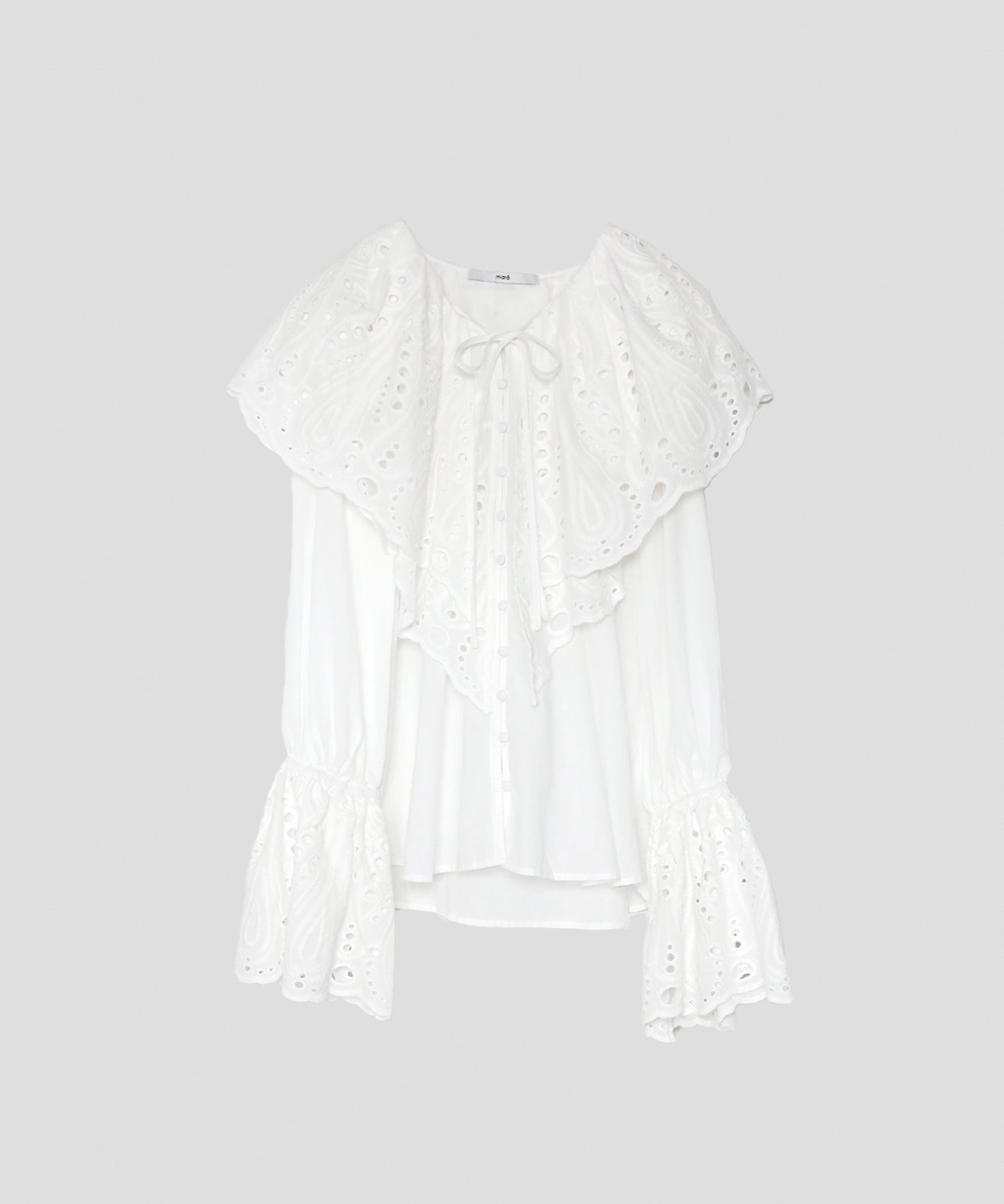 【Vintage Romantic】Eyelet Cutwork Lace Blouse