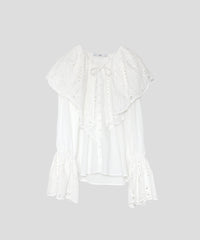 【Vintage Romantic】Eyelet Cutwork Lace Blouse