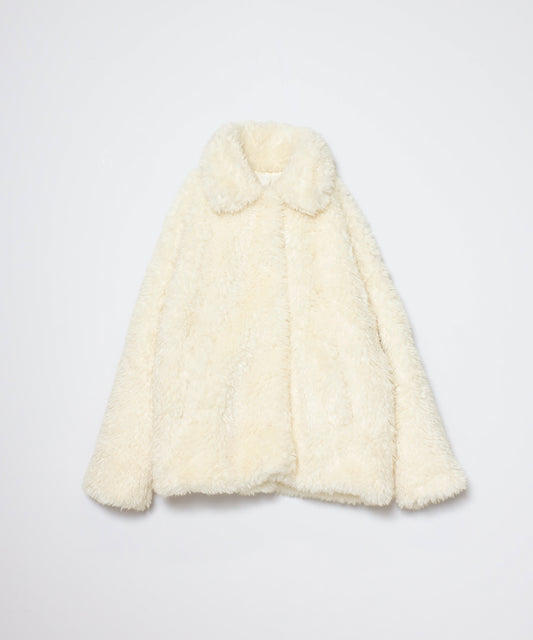 【Machine-Washable】2Way Collar Boa Coat