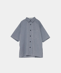 【Assorted Fabrics】Relaxed Boxy Half-Sleeve Shirt
