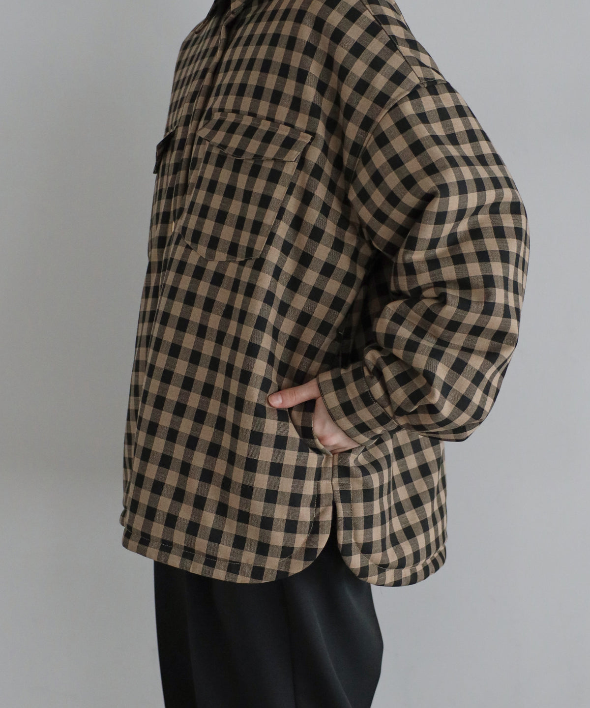 【Assorted Fabrics】Oversize Shirt Jacket